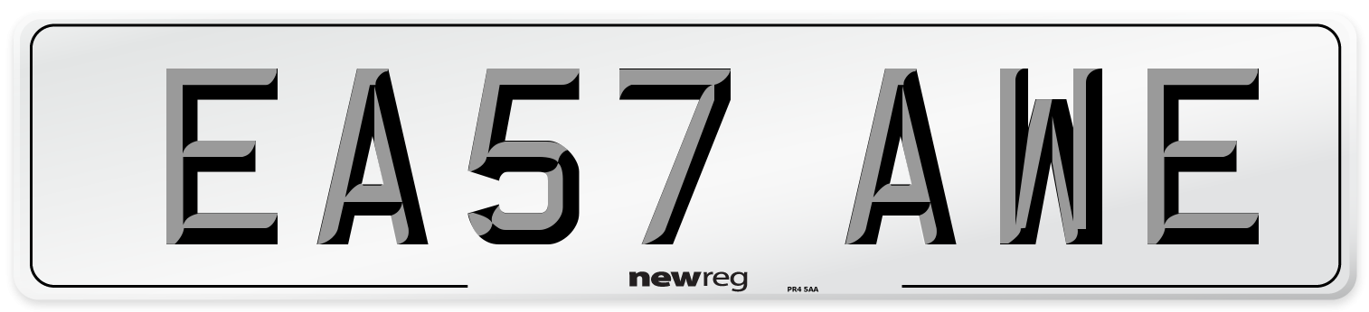 EA57 AWE Number Plate from New Reg